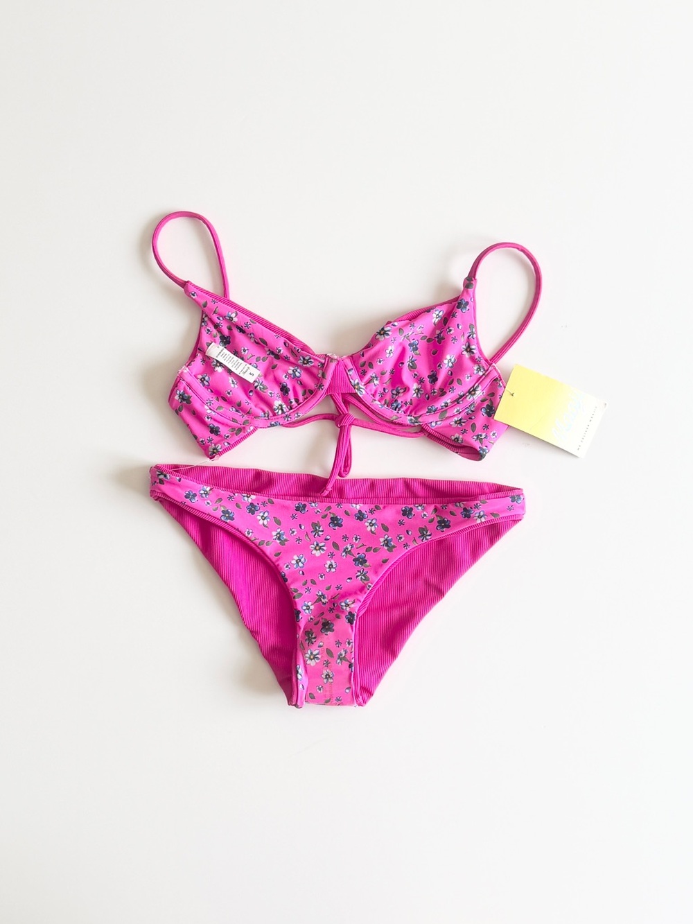 NEW Maaji SMALL Bailey fuchsia pink reversible bathing suit bikini set